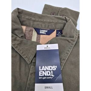 Lands End Mens Green Military Shirt Jacket S